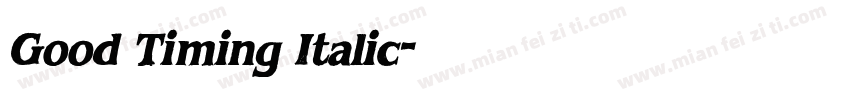 Good Timing Italic字体转换